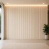 Placa Painel Ripado Madeira MDF 376cm x 240cm Arbo EDN Off White