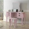 Penteadeira Com Banqueta 4 Gavetas Espelho 125cm Duda Patrimar Rosa