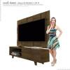 Rack 5959 Com Painel 5095 Para TV Até 55 JB Bechara Canela