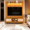 Rack Andros com Painel Ripado Estone 180x216cm TV até 75" EDN Cedro