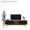 Rack Para Sala TV 65 Channel Fabrimoveis Preto/Nature