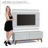 Rack com Painel Para TV Classic 2G 1.4 Com LED Imcal Branco