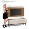 Rack com Painel Para TV Classic 2G 1.4 Com LED Imcal Freijo/Off White