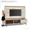 Rack com Painel Para TV Classic AD 2.2 Com LED Imcal Off White/Freijo