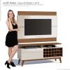 Rack com Painel Para TV Classic Mais AD 1.4 Imcal Off White/Freijo