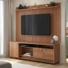 Rack com Painel Frisado 185cm Para TV 75 Dallas Lukaliam Jequitiba