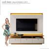 Rack com Painel Para TV 75 Polegadas 2.1 Zory EAX Móveis Tauari/Off White