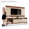 Rack Com Painel Para TV 65 Pol Merlot 180 EDN Off White/Naturale