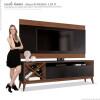 Rack Com Painel Para TV 65 Pol Merlot 180 EDN Preto/Naturale