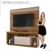 Rack Com Painel TV Até 55 Pol Napole 1.6 Lukaliam Canela/Off White