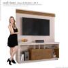 Rack Com Painel TV Até 55 Pol Napole 1.6 Lukaliam Off White/Canela