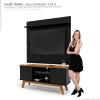 Rack com Painel Para TV 46 Polegadas 140cm Prism 1.4 Patrimar Preto/Cumaru