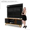 Rack com Painel Para TV 50 Polegadas 160cm Prism 1.6 Patrimar Preto/Cumaru
