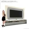 Rack com Painel TV 70 Polegadas Sublime 2.2 Com Led Gelius Cinza/Off White