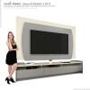 Rack com Painel TV 70 Polegadas Sublime 2.2 Gelius Cinza/Off White