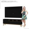 Rack Com Painel TV até 65 Texas 1.8 Gelius Preto/Madeirado
