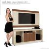 Rack Com Painel Para Sala TV 50 Pol Triton EDN Off White/Naturale