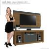 Rack Com Painel Para Sala TV 55 Pol Triton EDN Naturale/Grafite