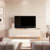 Rack Canto Arredondado 180cm Para TV 75¨ 4 Portas Liv 1.8 EDN Off White