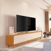Rack Canto Arredondado 218cm Para TV 85¨ 4 Portas Liv 2.2 EDN Cedro/Off White