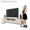Rack Para Sala 2.0 Para TV 75 Pol Iron EAX Móveis Off White
