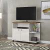 Rack Pequeno Para TV 32 Polegadas 90cm Lisboa Lukaliam Off White/Jequitiba