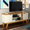 Rack Para TV Sala 65 Polegadas 160cm Prism 1.6 Patrimar Off White/Cumaru