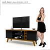 Rack Para TV Sala 50 Polegadas 160cm Prism 1.6 Patrimar Preto/Cumaru