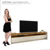Rack Para Sala TV Até 75 Polegadas Sublime 1.8 Gelius Off White/Naturale