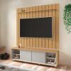 Rack Com Painel Ripado Brise TV 75 Polegadas 180cm Thor 1.8 EDN Freijo/Fendi