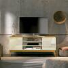 Rack Para Sala de TV 60 Polegadas 160cm Titan EDN Off White/Cedro