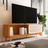 Rack para Sala 160cm TV até 75" Com 1 Porta Turini EDN Cedro/Off White