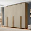 Guarda Roupa Casal 6 Portas 263cm Com Pés Amsterdã RV Móveis Cinamomo/Off White