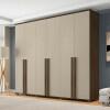 Guarda Roupa Casal 6 Portas 263cm Com Pés Amsterdã RV Móveis Freijo/Off White