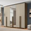 Guarda Roupa Casal 263cm 6 Portas Com Espelho Amsterdã RV Móveis Freijo/Off White