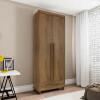 Guarda Roupa Pequeno 85cm Solteiro 2 Portas Dubai RV Móveis Cinamomo