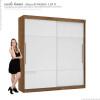 Guarda Roupa 100% MDF Ipanema Mirarack Canela/Off White