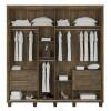 Guarda Roupa Casal 228cm Portas de Correr Monte Carlo RV Móveis Amadeirado