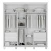 Guarda Roupa Casal 228cm Portas de Correr Monte Carlo RV Móveis Branco