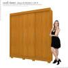 Guarda Roupa Solteiro 169cm 3 Portas Correr Viena Gelius Naturale