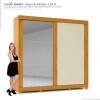 Guarda Roupa Casal Grande Espelhado 2 Portas Zeus Gelius Naturale/Off White