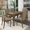 Conjunto Mesa de Jantar Luis XV Com 06 Cadeiras 160x90 Onix RV Móveis Amadeirado