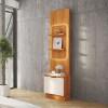 Módulo Torre Estante Com LED 45cm Atenas Lukaliam Jequitiba/Off White