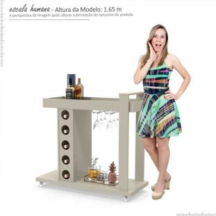 Aparador Bar Adega Golden Patrimar Off White