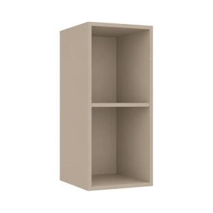 Módulo Armário Aéreo 30x68x34cm 1 Porta 100% MDF Cozinha Provence Robel Fendi/Branco Matte