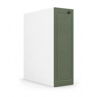 Módulo Balcão 20x68x56cm Com Porta Tempero 100% MDF Cozinha Provence Robel Branco/Salvia Matte