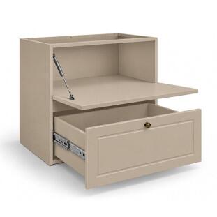 Módulo Balcão 80x68x56cm 1 Gaveta 1 Porta Basculante 100% MDF Cozinha Provence Robel Fendi/Fendi Matte