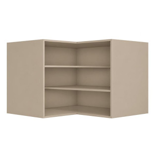 Módulo Balcão Canto L 96x94,5 x 68x56cm 100% MDF Cozinha Provence Robel Fendi/Off White Matte