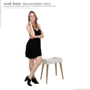 Banqueta Penteadeira Suede Maitê Fabrimoveis Bege
