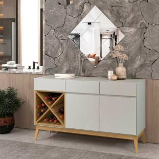 Balcão Buffet Adega Sala Jantar Chandon EDN Fendi/Freijo